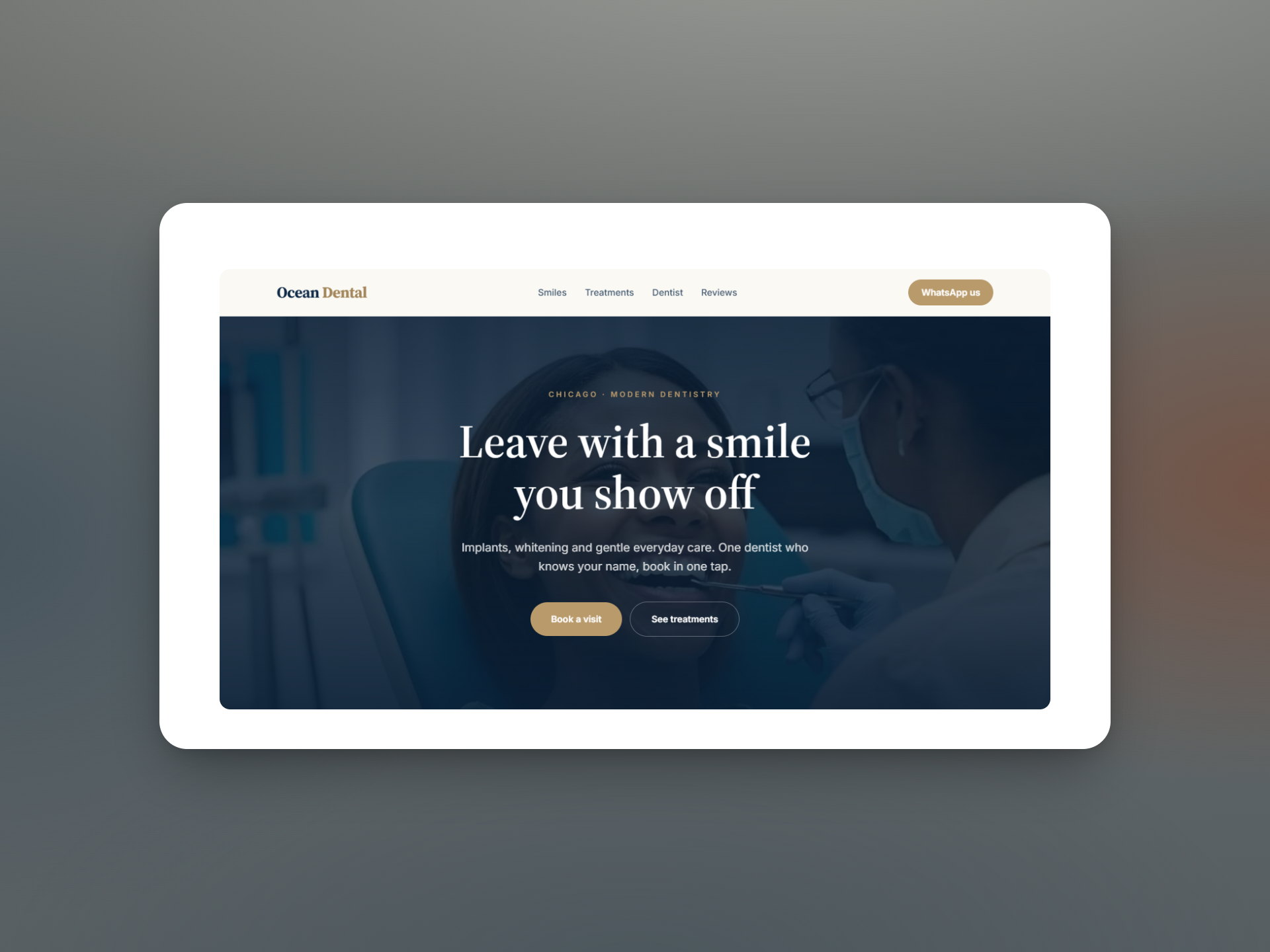 Ocean Dental - Dental clinic site & booking flow